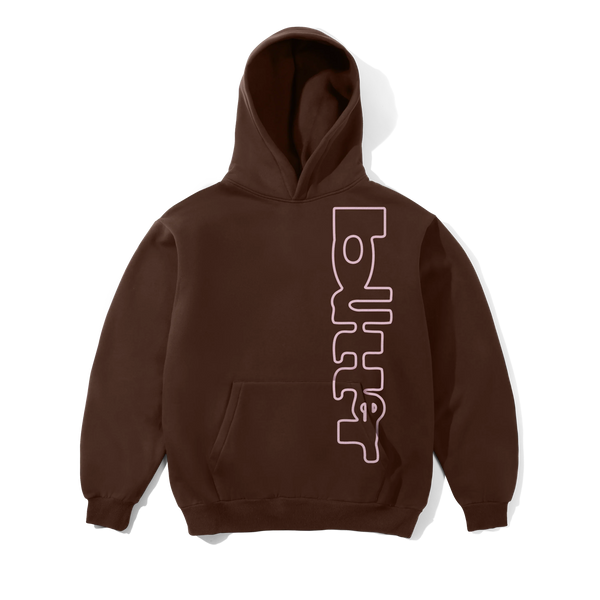 Butter Goods Warped Pullover Hood, Dark Brown