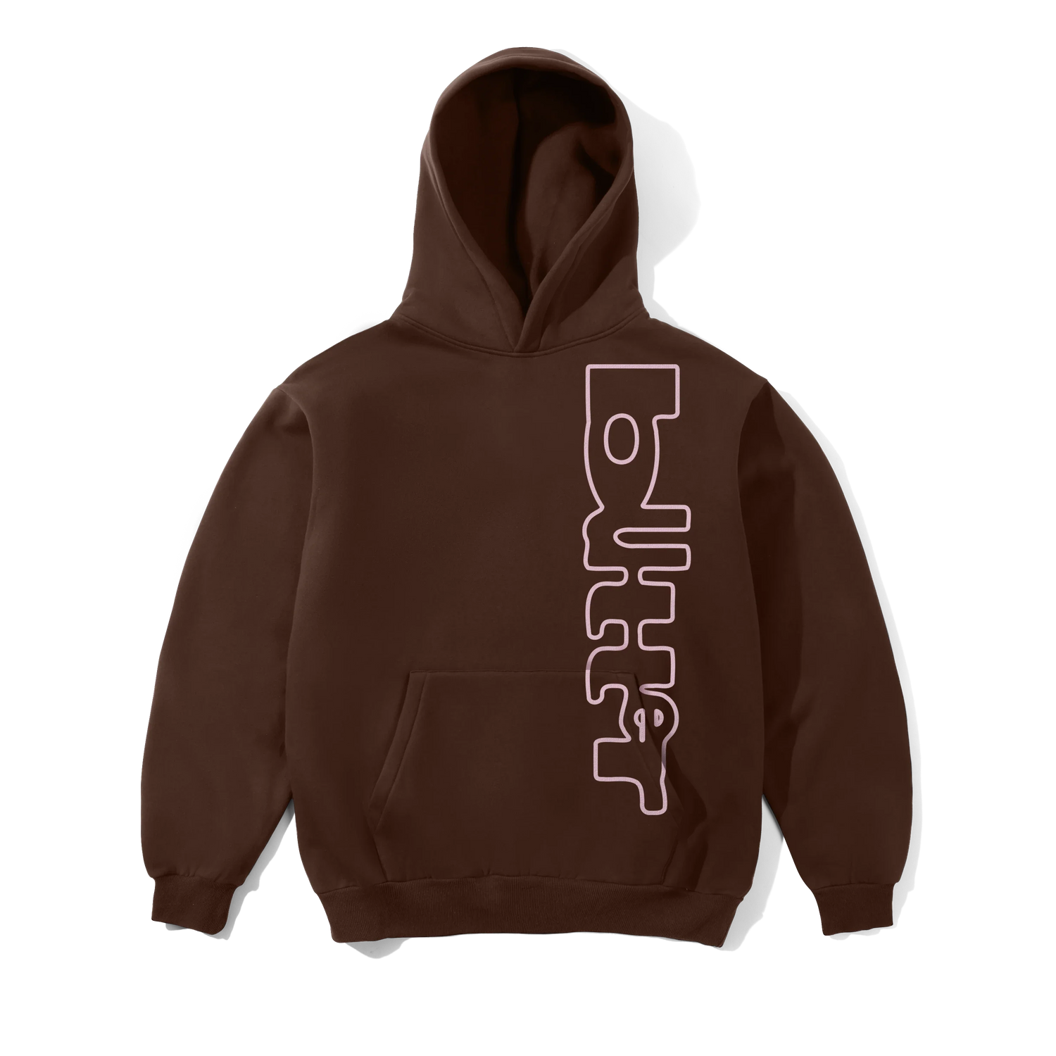 Warped Pullover Hood, Dark Brown
