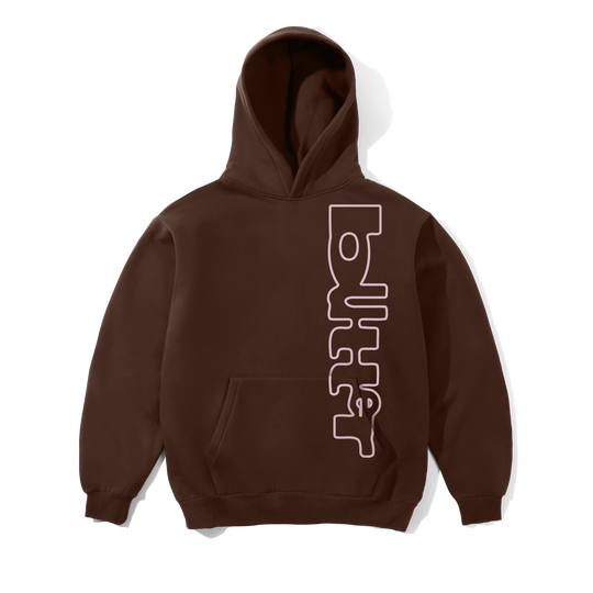 Warped Pullover Hood, Dark Brown