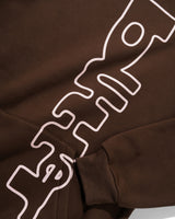 Warped Pullover Hood, Dark Brown