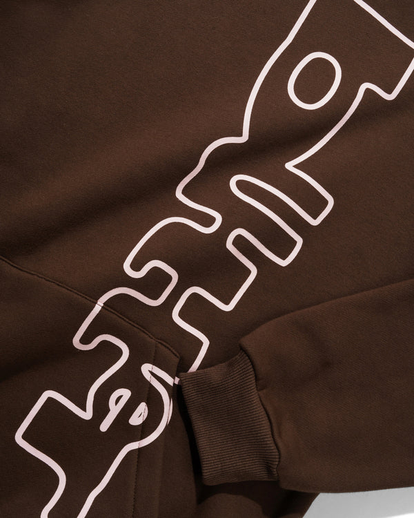 Butter Goods Warped Pullover Hood, Dark Brown