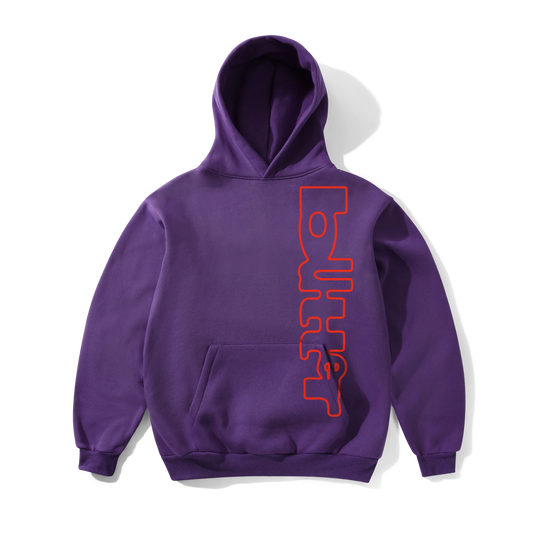 Warped Pullover Hood, Purple