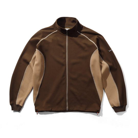 Warped Track Jacket, Brown