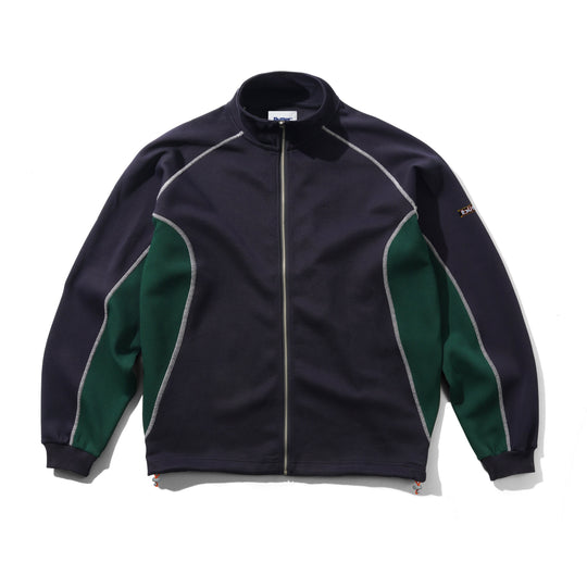 Warped Track Jacket, Navy