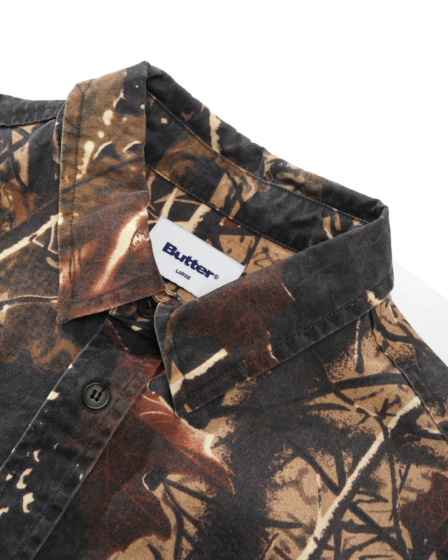 Washed Pocket L/S Shirt, Camo