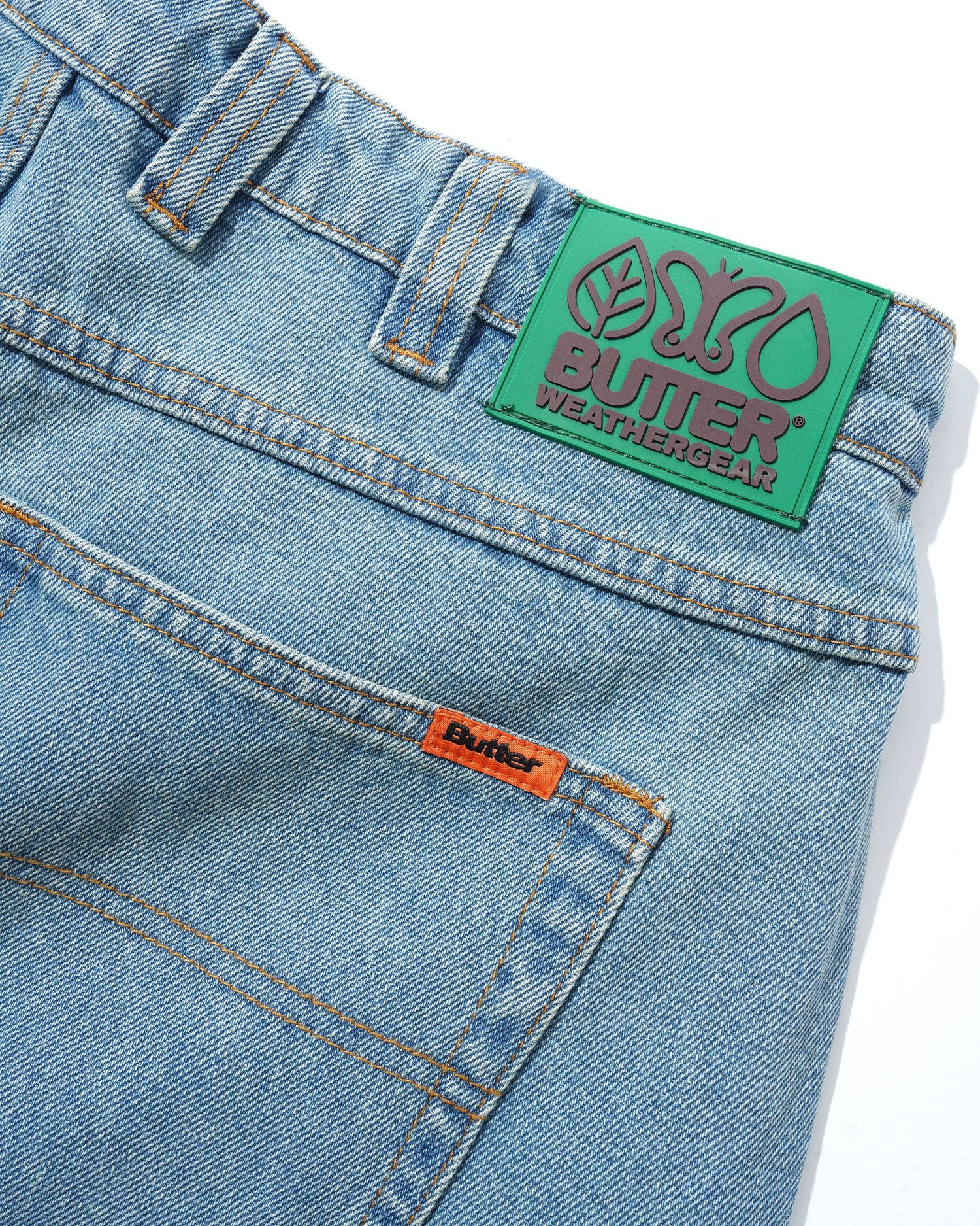 Weathergear Denim Shorts, Distressed Indigo