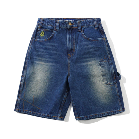 Weathergear Denim Shorts, Repaired Indigo