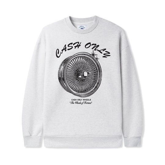 Wheels Crewneck, Ash