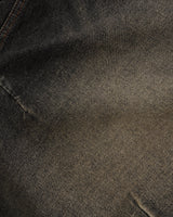 Wide Cut Denim Jeans, Faded Brown Wash