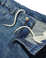 Wide Cut Denim Jeans, Faded Work Blue