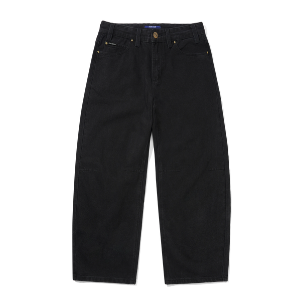 Butter Goods Wide Cut Denim Jeans, Flat Black