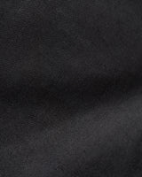 Wide Cut Denim Jeans, Flat Black Selvedge