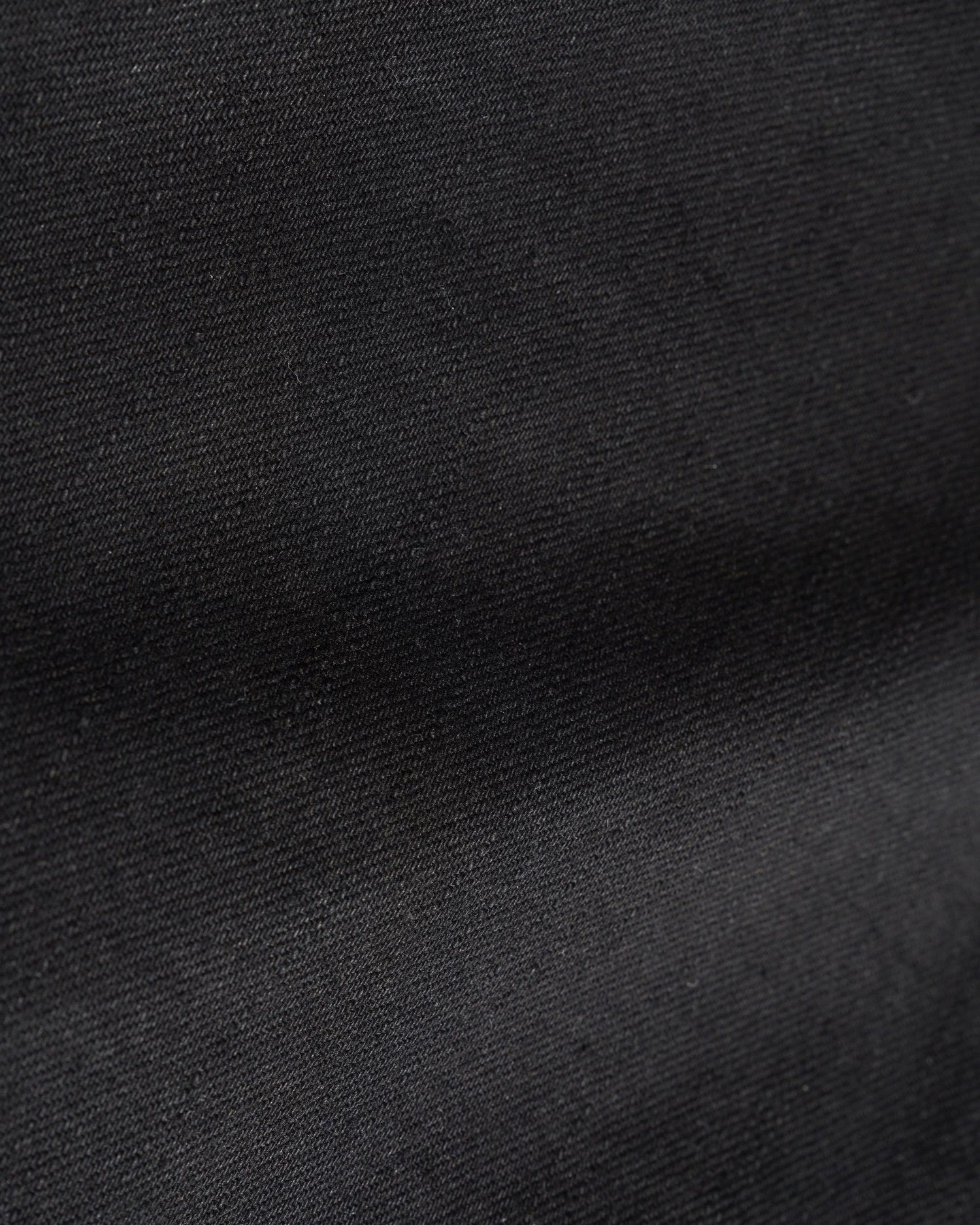 Wide Cut Denim Jeans, Flat Black Selvedge