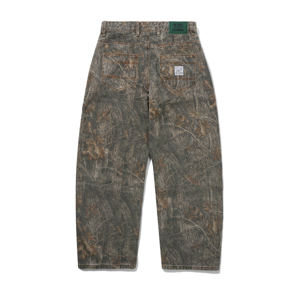 Butter Goods Wide Cut Denim Jeans, Forest Camo