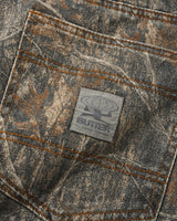Wide Cut Denim Jeans, Forest Camo