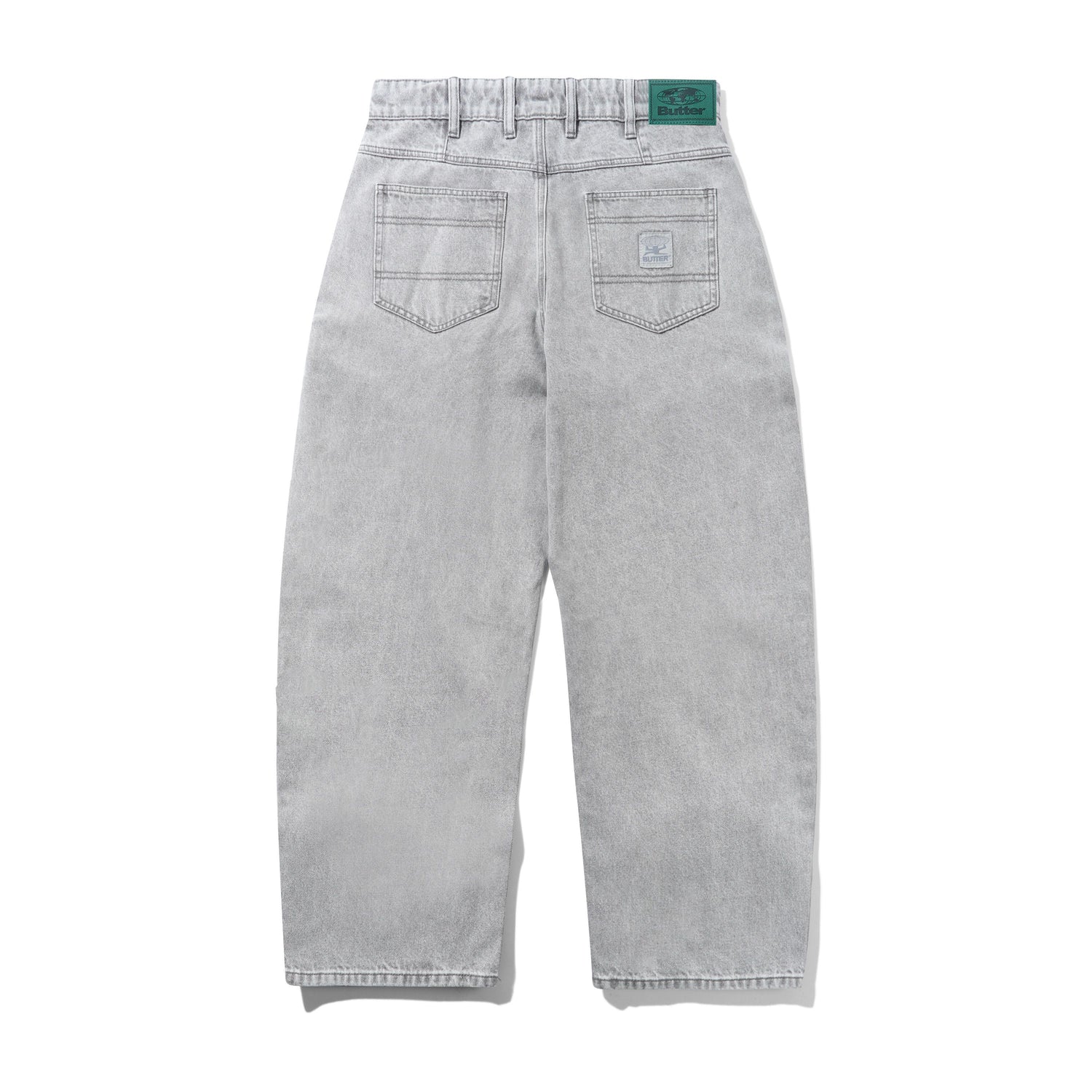 Wide Cut Denim Jeans, Grey Wash