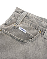 Wide Cut Denim Jeans, Grey Wash