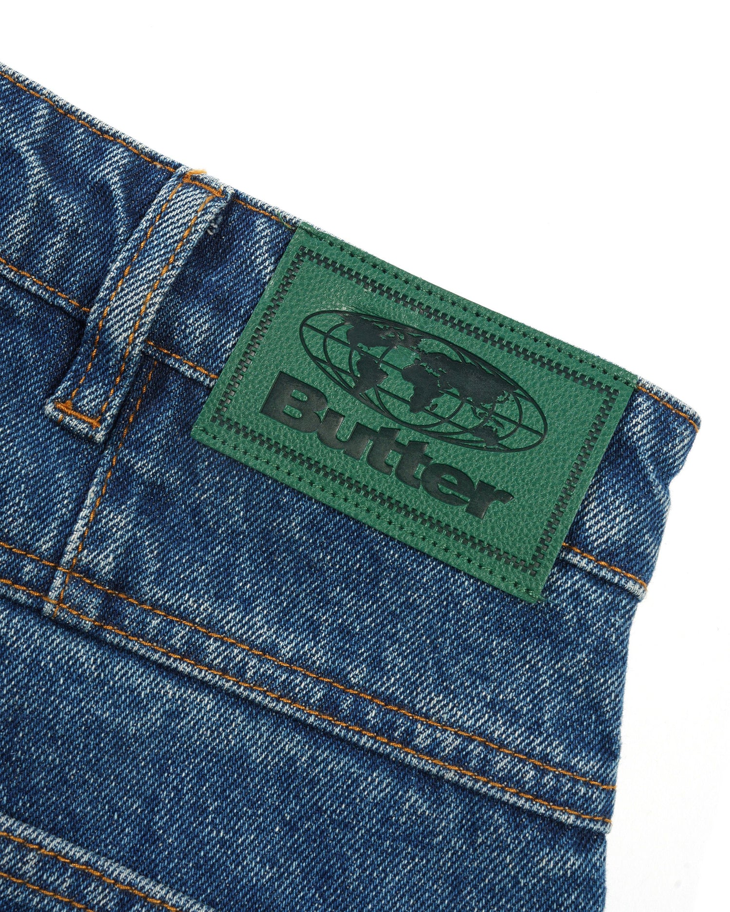 Wide Cut Denim Jeans, Mid Blue