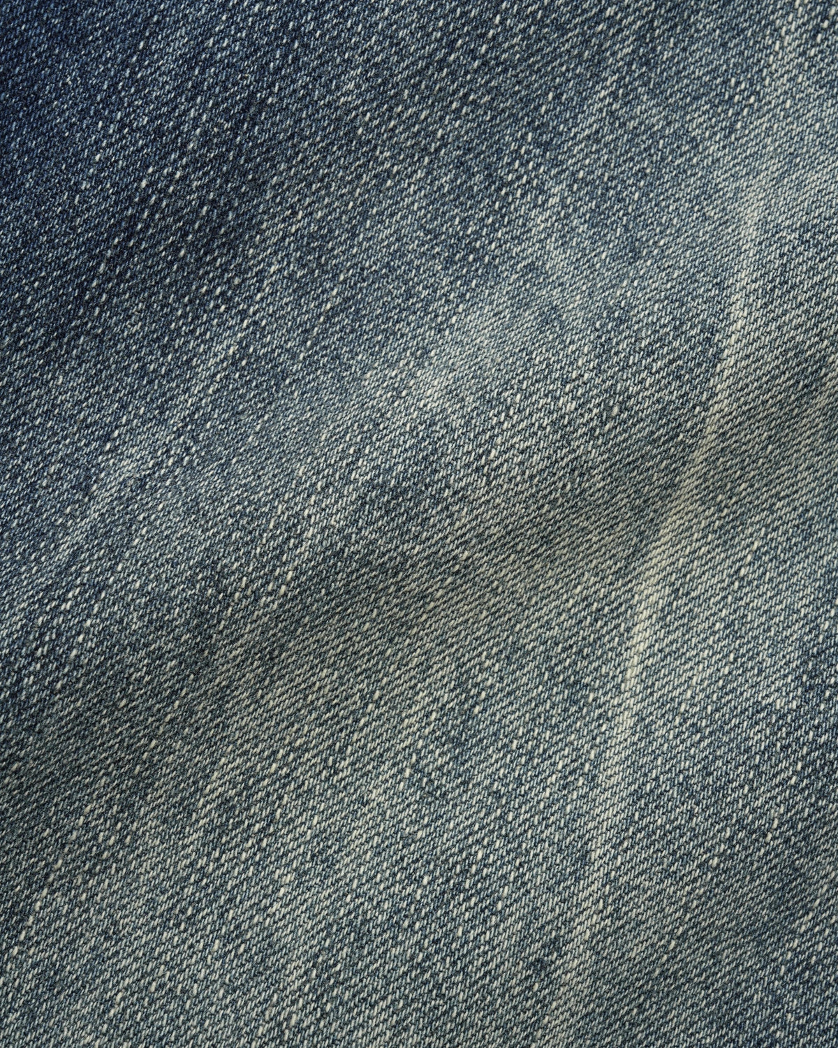 Wide Cut Denim Jeans, Mid Streaky Blue
