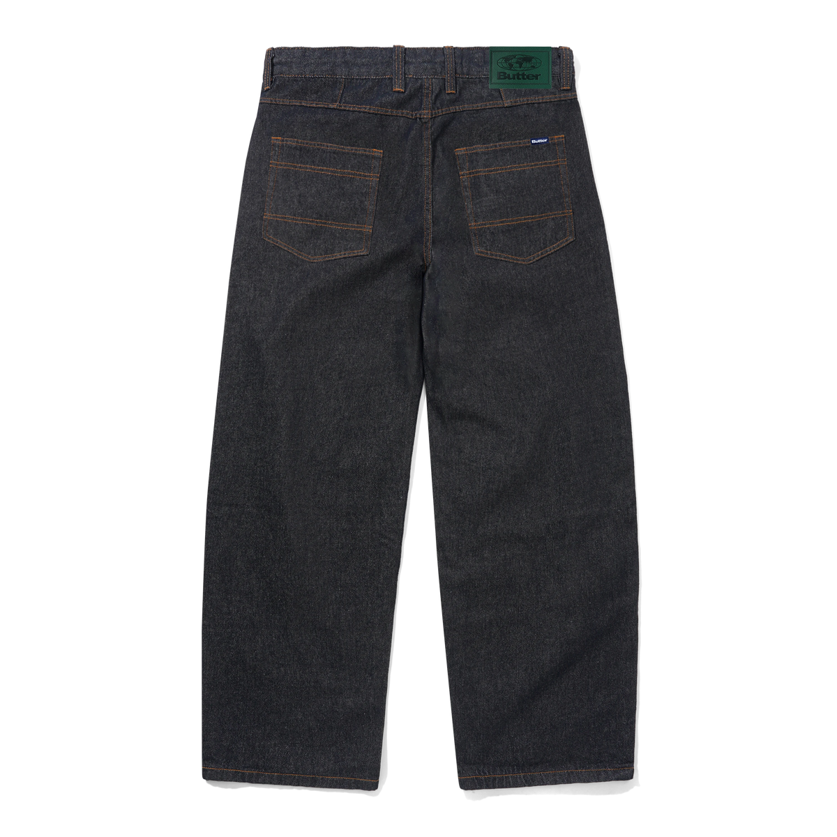 Wide Cut Denim Jeans, Raw Indigo