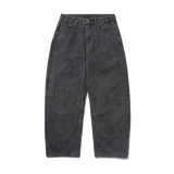 Wide Cut Denim Jeans, Rinsed Black