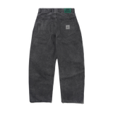 Wide Cut Denim Jeans, Rinsed Black