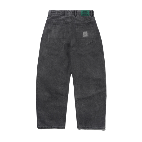 Butter Goods Wide Cut Denim Jeans, Rinsed Black