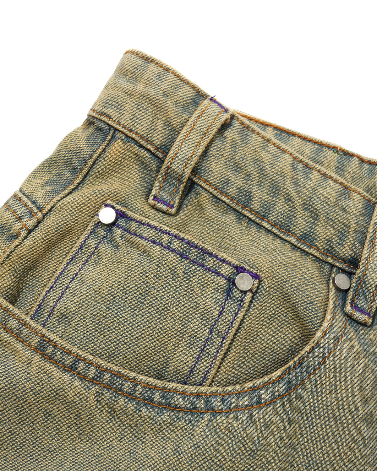 Wide Cut Denim Jeans, Sunfade Blue