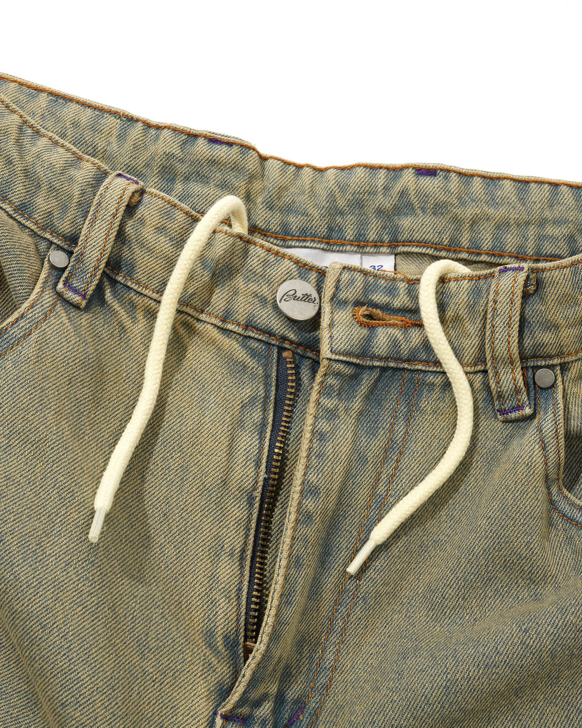 Wide Cut Denim Jeans, Sunfade Blue