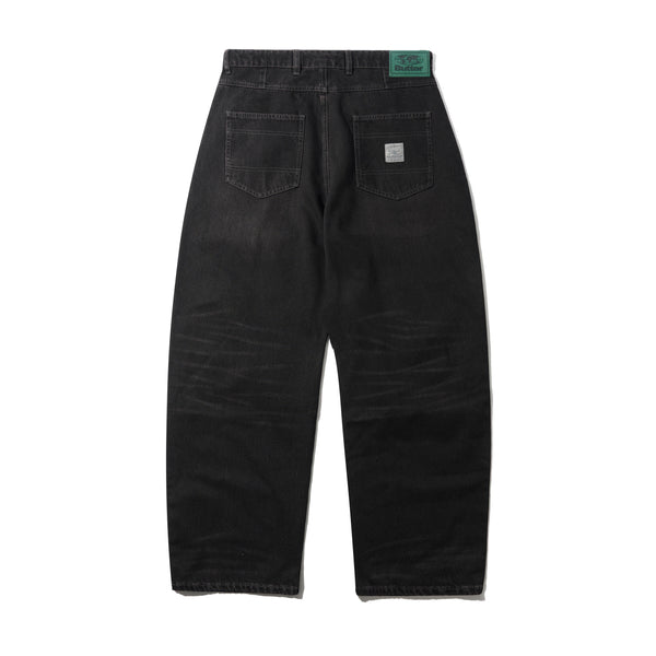 Butter Goods Wide Cut Denim Jeans, Tinted Black