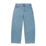 Wide Cut Denim Jeans, Washed Indigo