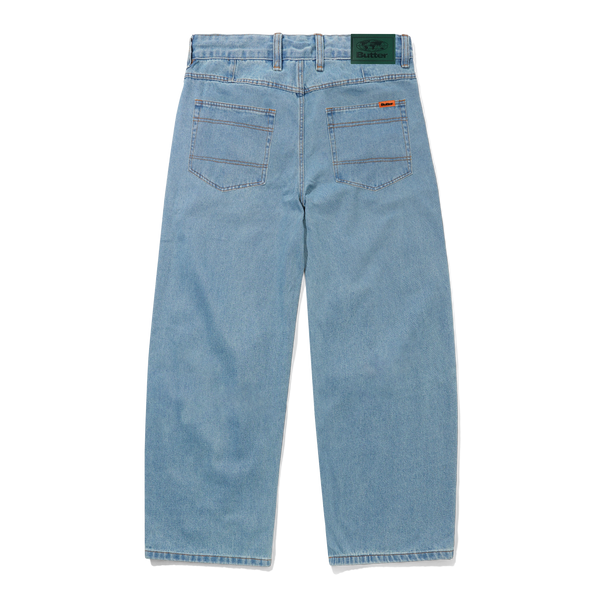 Butter Goods Wide Cut Denim Jeans, Washed Indigo