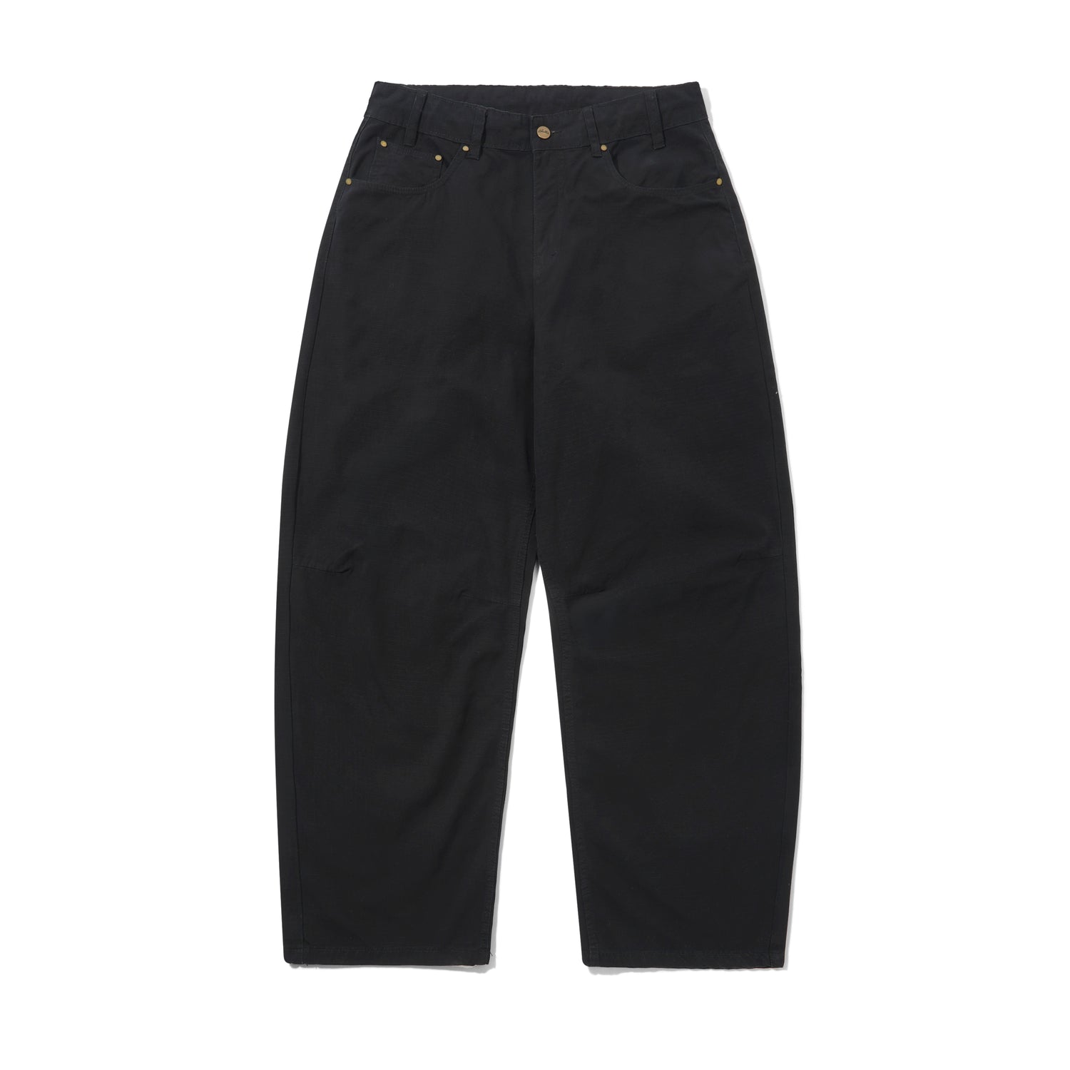 Wide Cut Ripstop Pants, Black