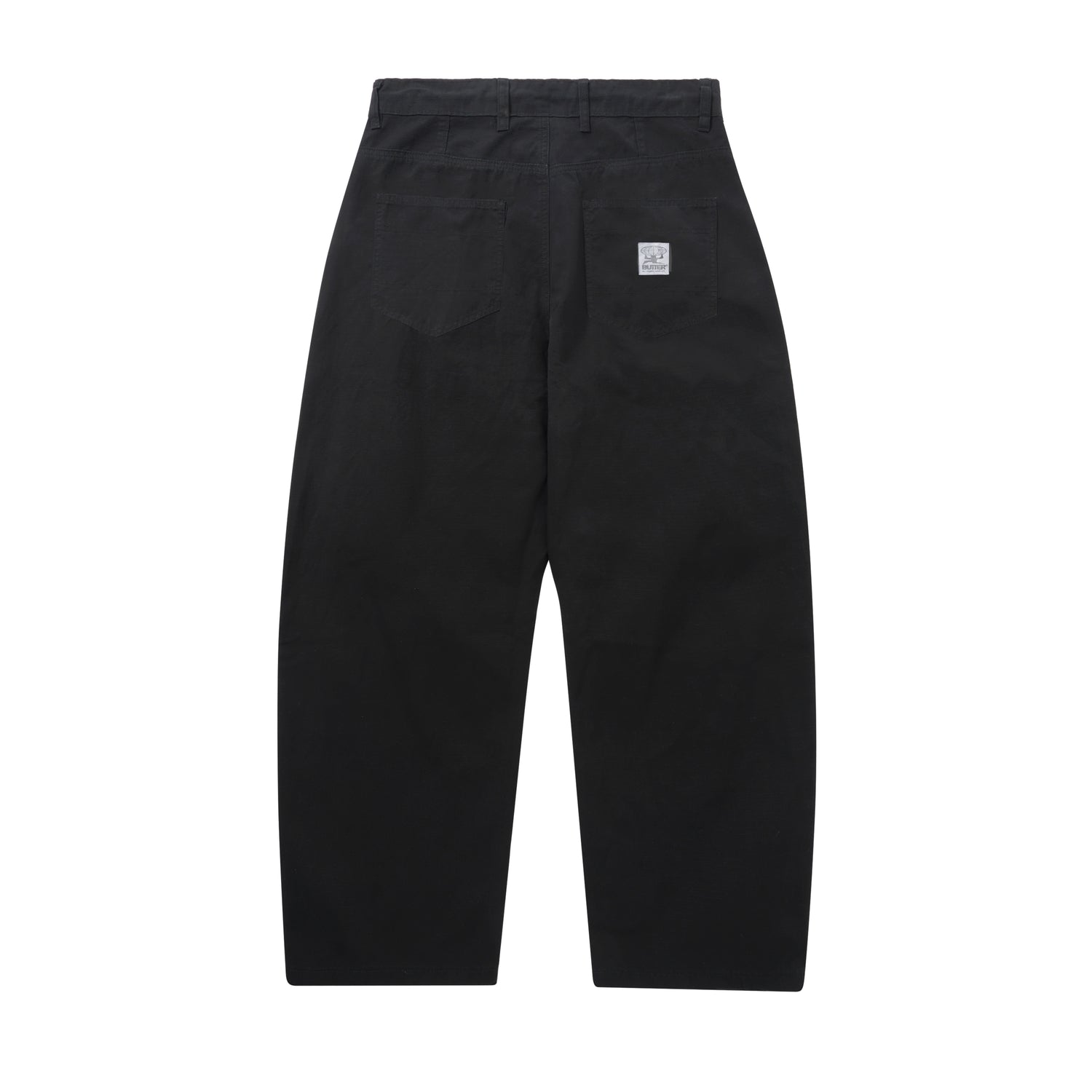 Wide Cut Ripstop Pants, Black