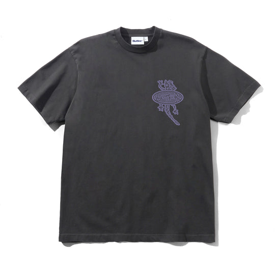 Wipeout Tee, Washed Black