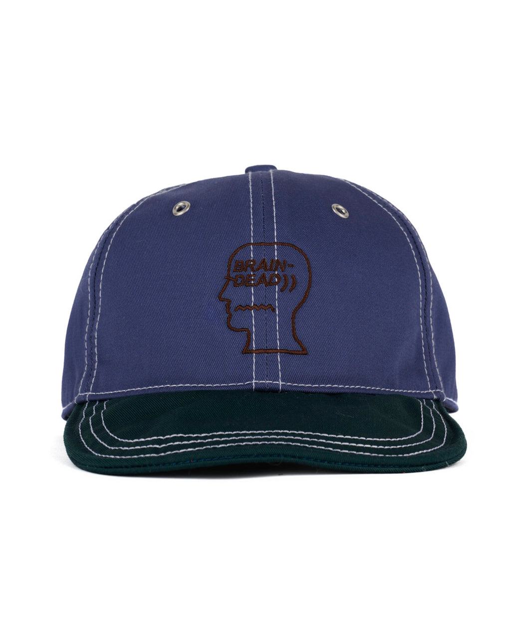 Braindead Wire Brim 6 Panel Hat Slate Blue Lo Fi