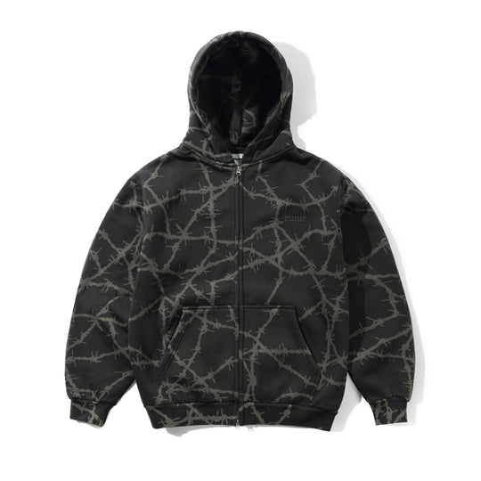 Wired Zip-Thru Hood, Charcoal