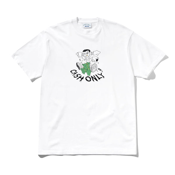 Cash Only Wise Tee, White