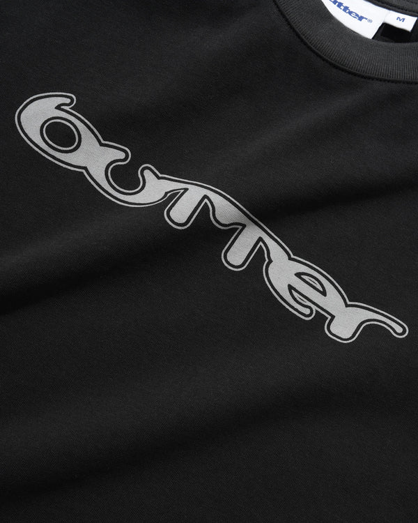 Butter Goods Witness Raglan Tee, Black / Dark Grey