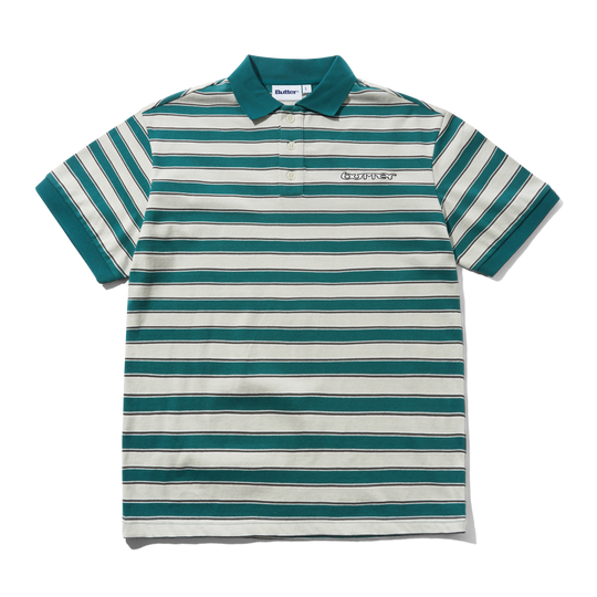 Witness Stripe Polo, Grey / Teal