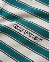 Witness Stripe Polo, Grey / Teal