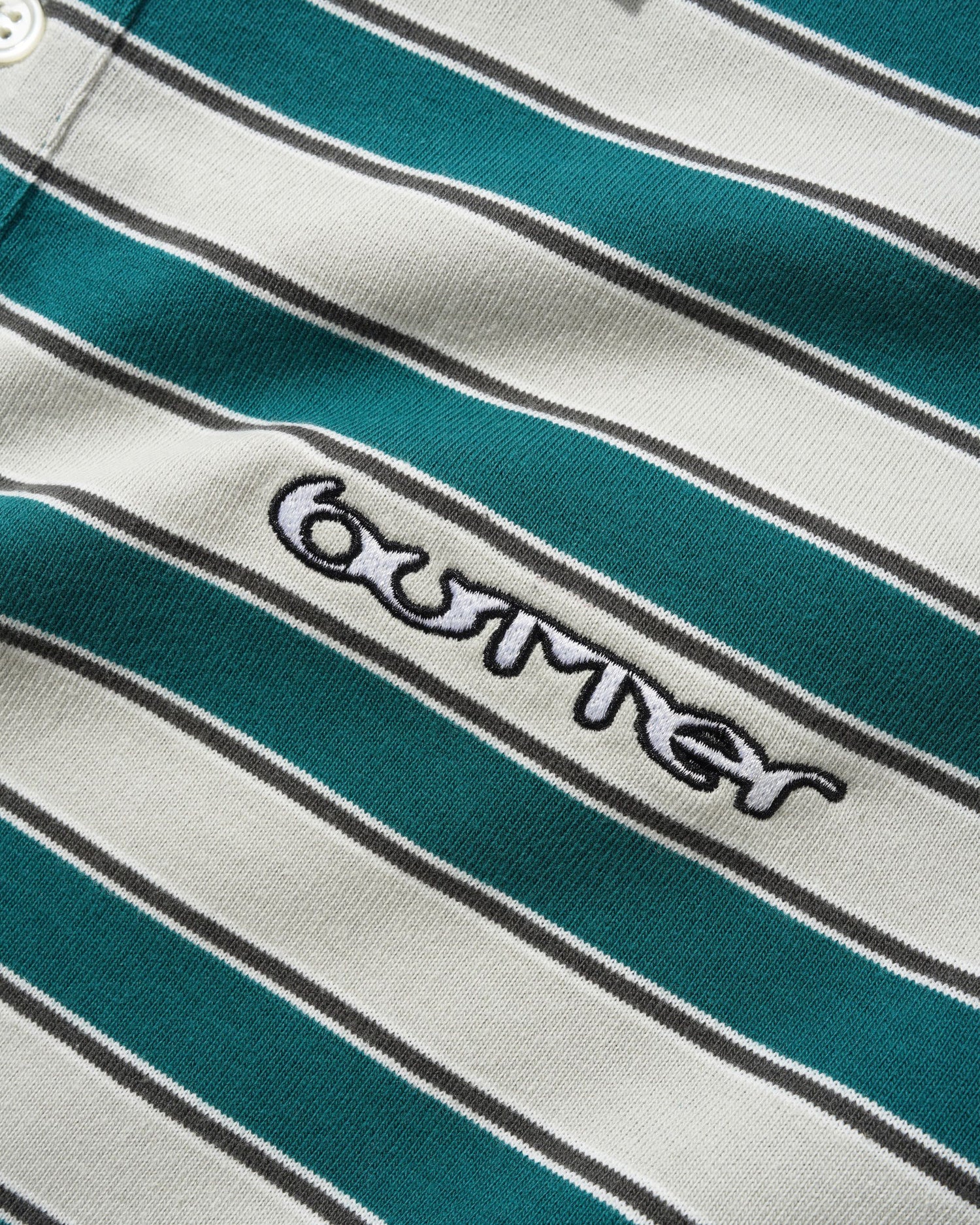 Witness Stripe Polo, Grey / Teal