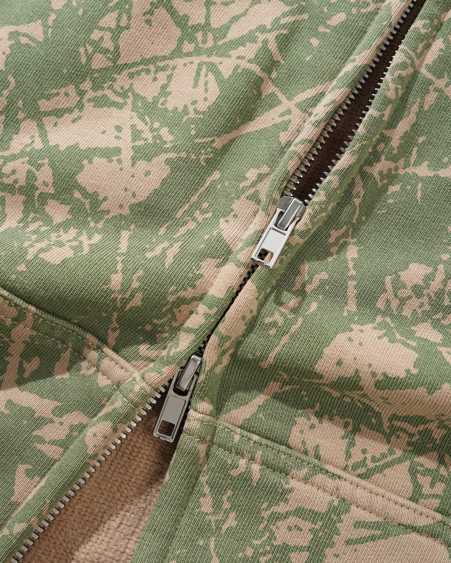 Woods Camo Zip-Thru Hood, Washed Sage