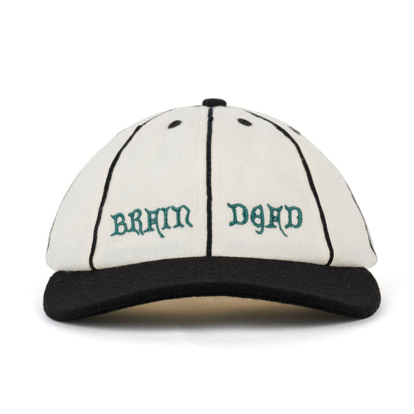 Brain Dead Wool Flannel 8 Panel Hat, Natural