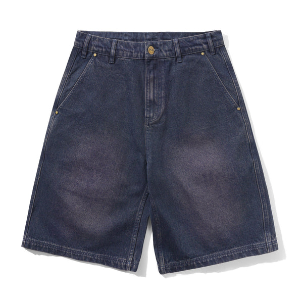 Butter Goods Work Shorts, Distressed Tinted Indigo