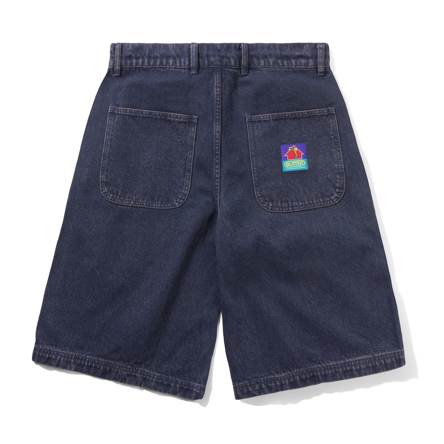 Work Shorts, Distressed Tinted Indigo