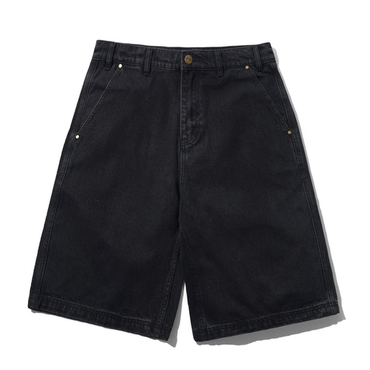 Denim Work Shorts, Black