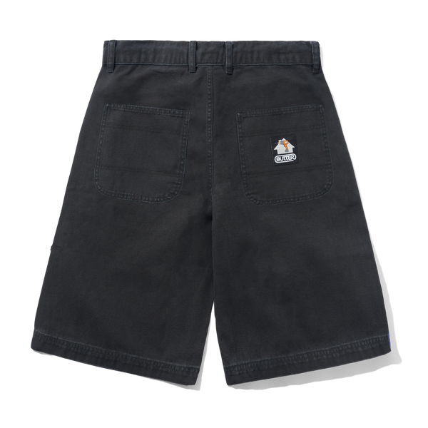 Butter Goods Work Shorts, Washed Black