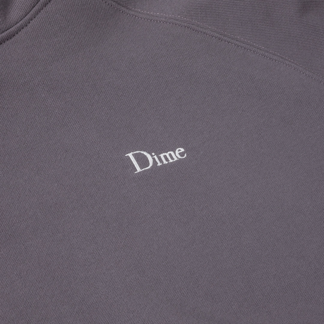 Classic Small Logo Zip Hoodie, Charcoal Grape