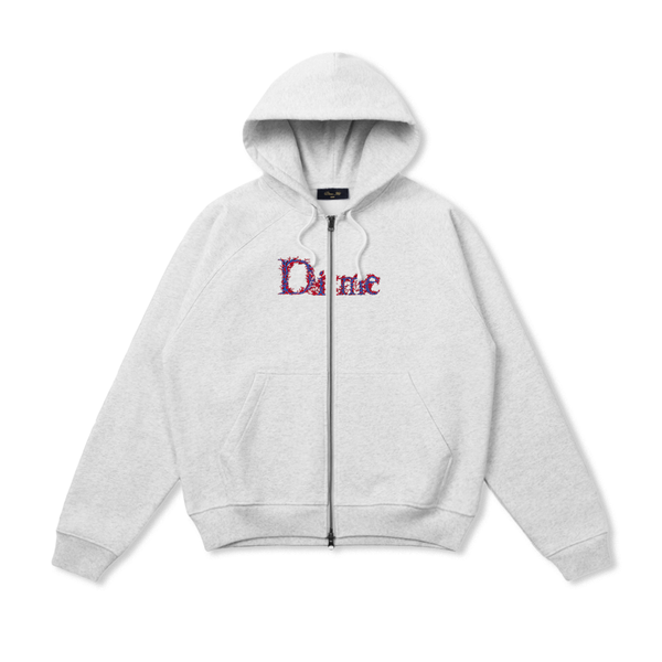 Dime Classic Veins Zip Hoodie, Ash